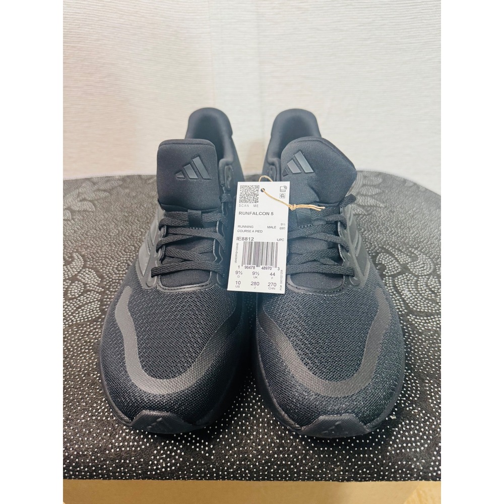 Adidas Runfalcon 5 Mens Running Shoes Triple Black IE8812 Size 10